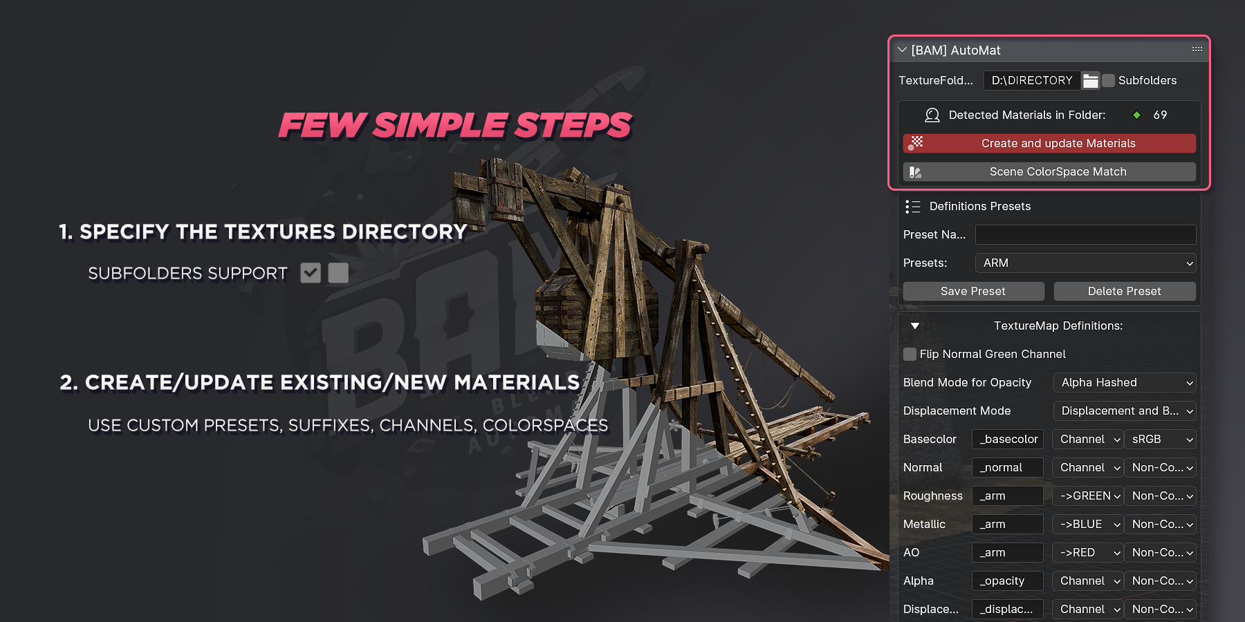 BAM AutoMat quick workflow steps